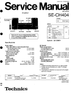Technics - SECH-404 - Service manual 